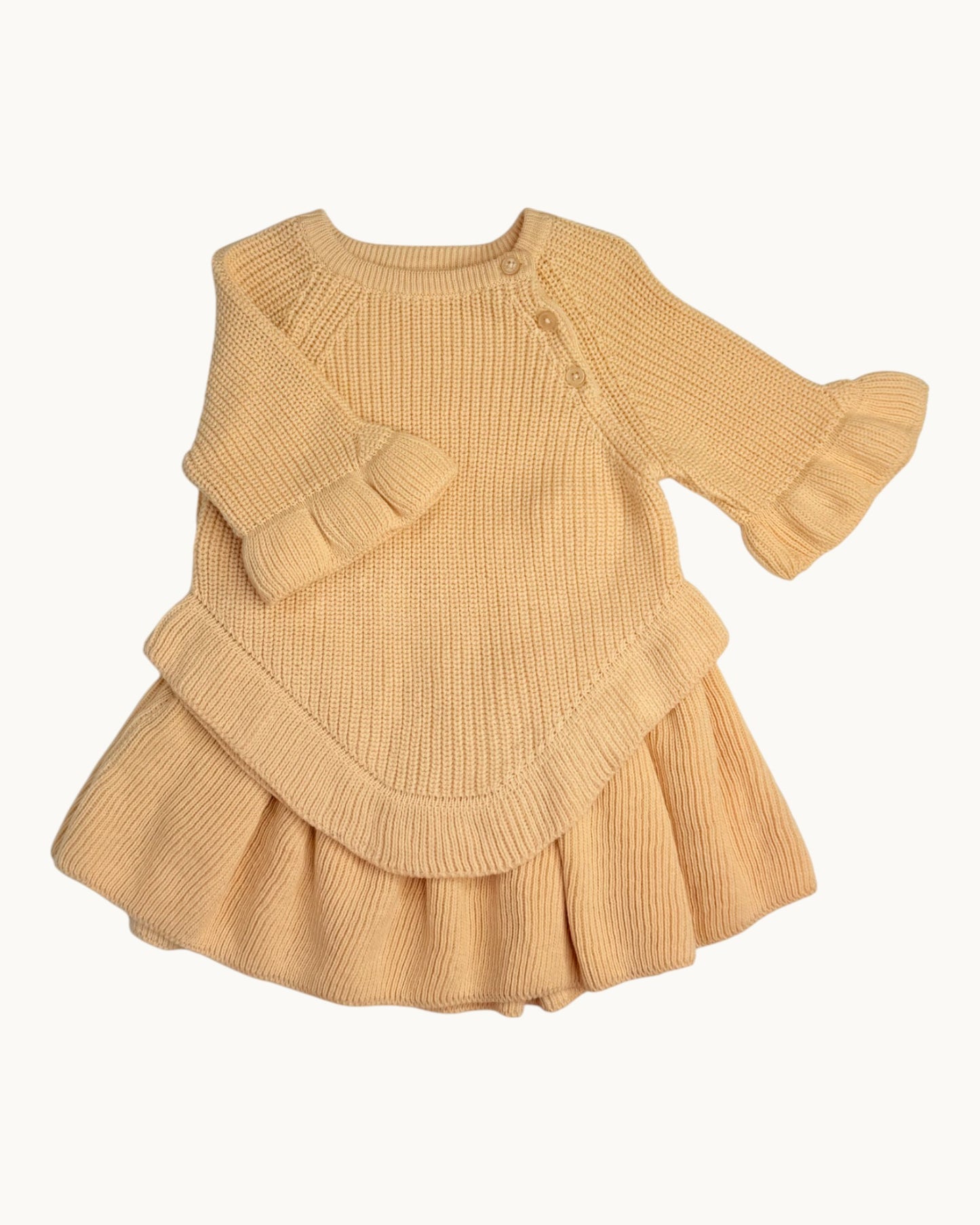 Baby Girl Knitted Top & Skirt Set