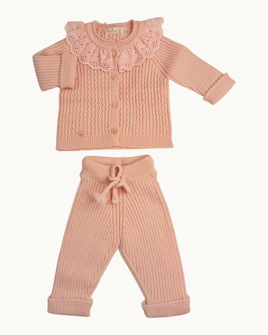 Leoking Newborn Knitted Hospital Set - Pink