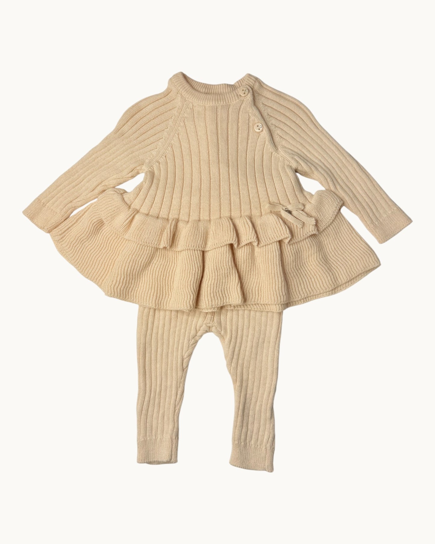 Baby Girl Knitted Peplum Set