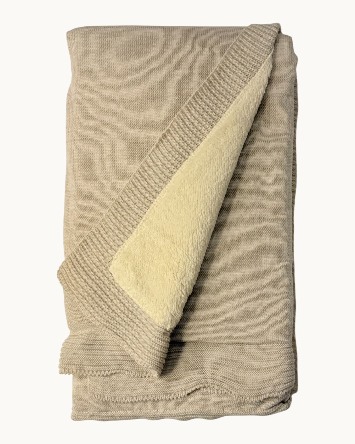 Baby Knit Blanket with Soft Lined Interior