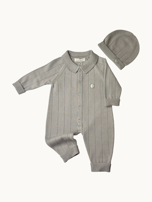 Organic Cotton Baby Boy Jumpsuit Set