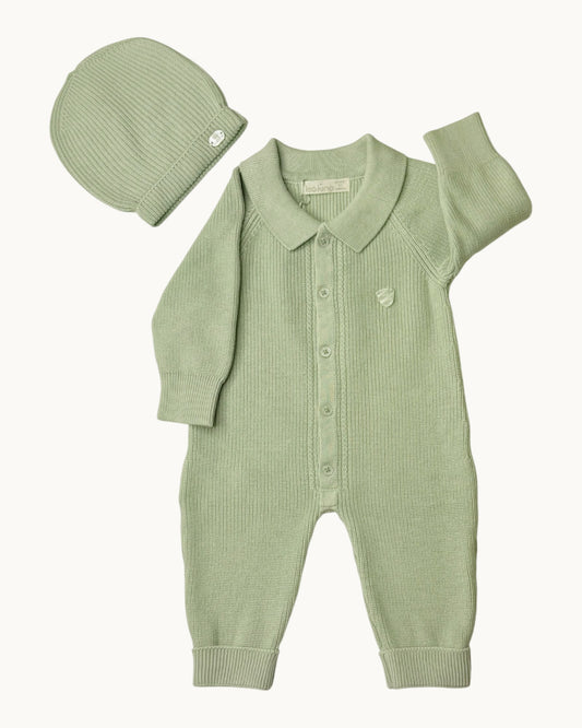 Organic Cotton Knit Baby Jumpsuit