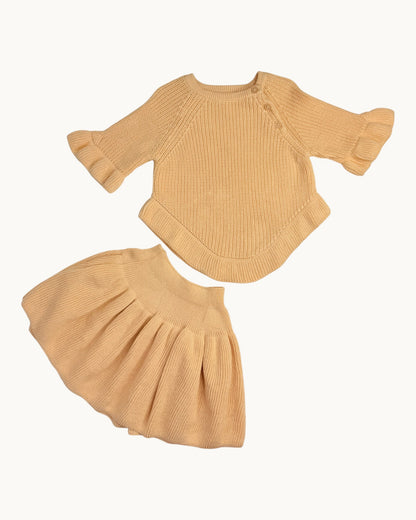 Baby Girl Knitted Top & Skirt Set