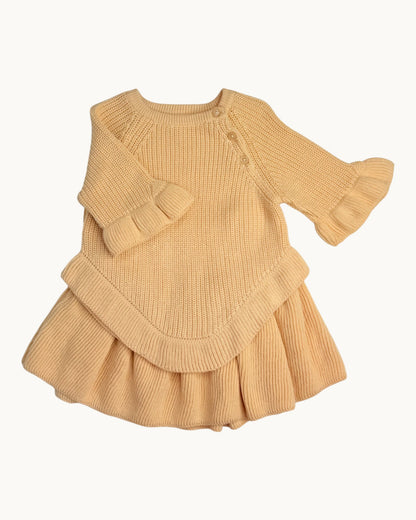 Baby Girl Knitted Top & Skirt Set