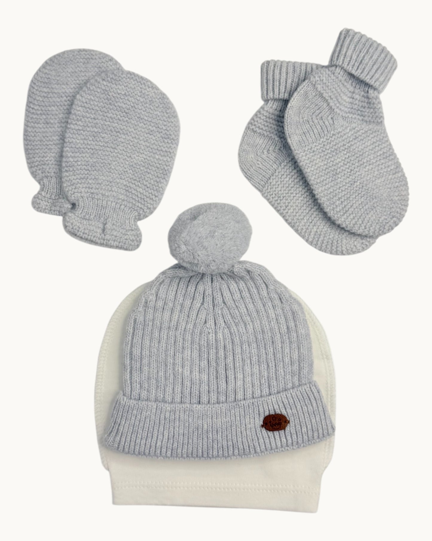 Leoking Newborn Knitted Hospital Set - Blue