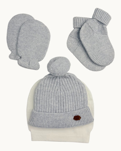 Leoking Newborn Knitted Hospital Set - Blue