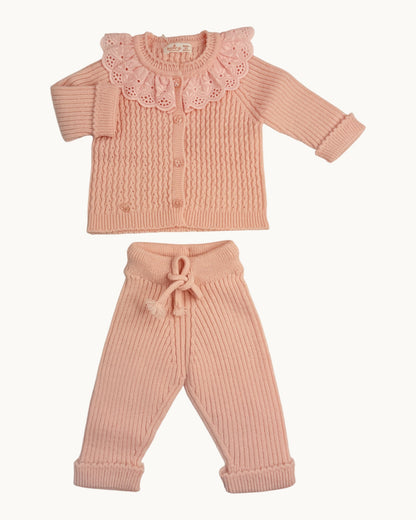Leoking Newborn Knitted Hospital Set - Pink