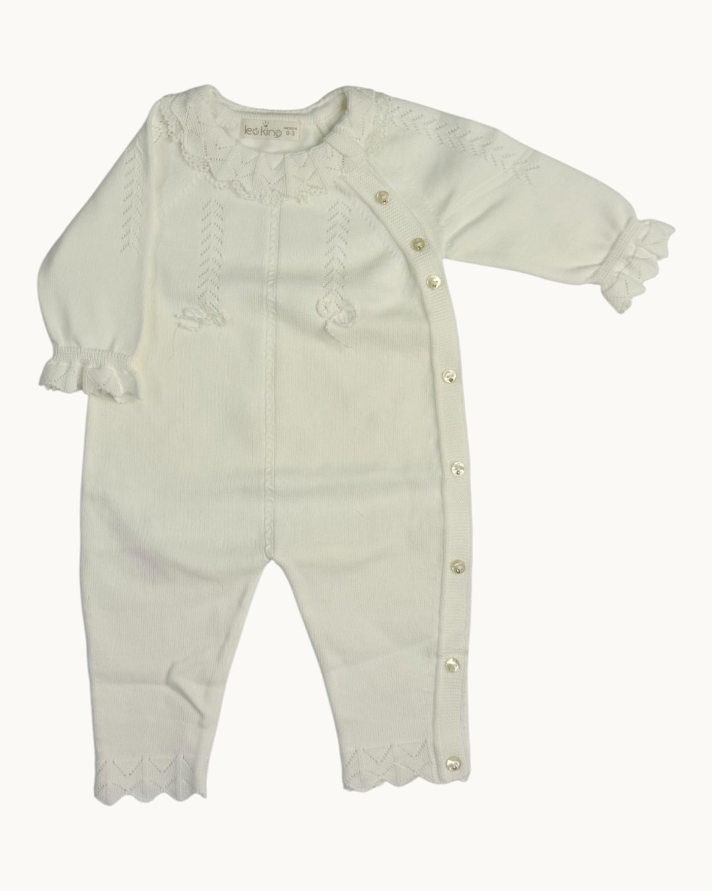 Leoking Newborn Knitted Hospital Set – White