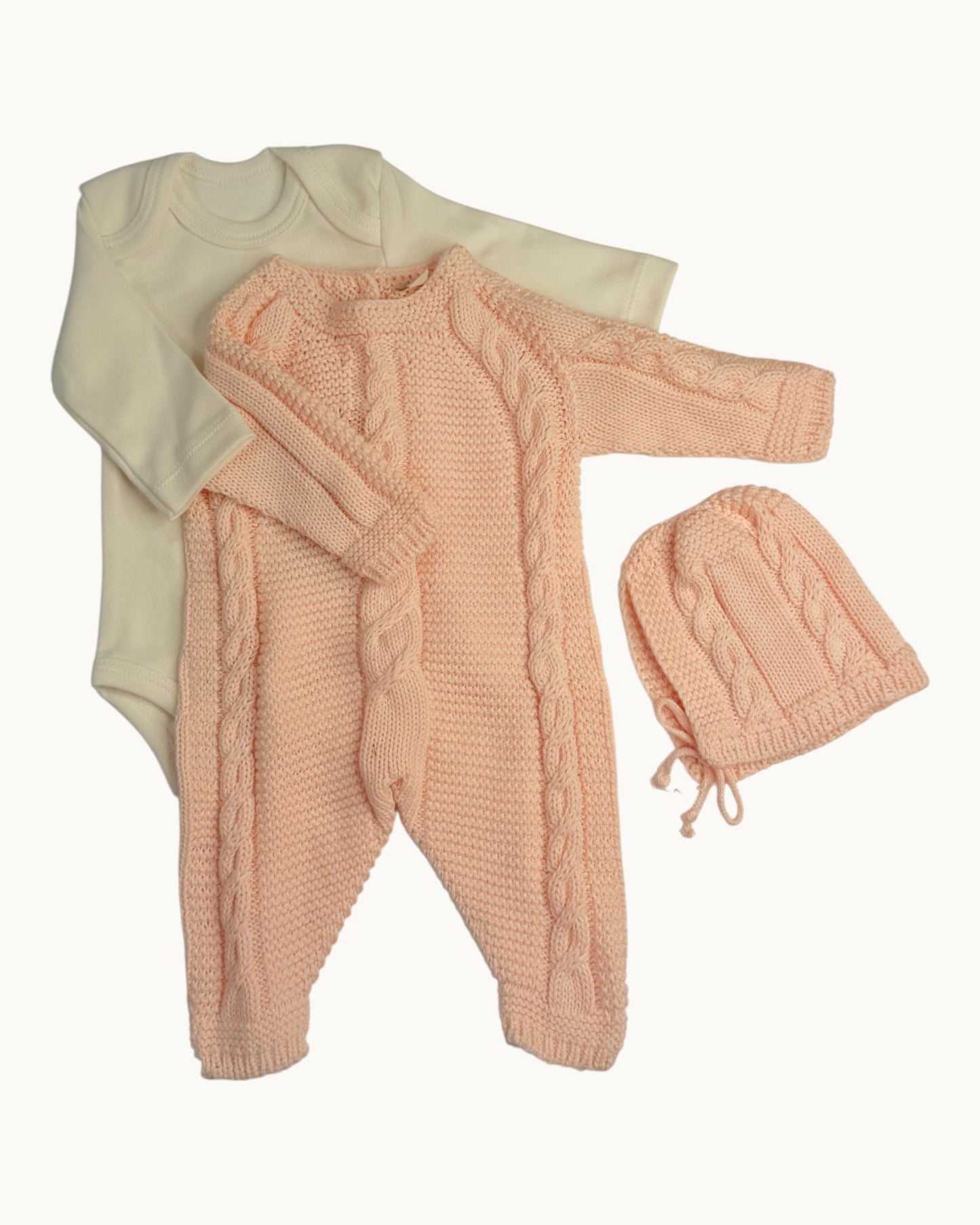 Baby Girl Knit Gift Set - Pink