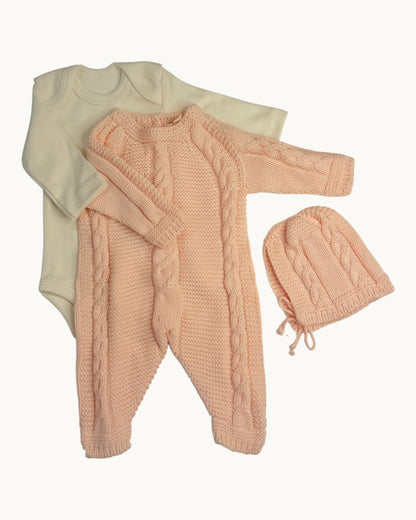 Baby Girl Knit Gift Set - Pink
