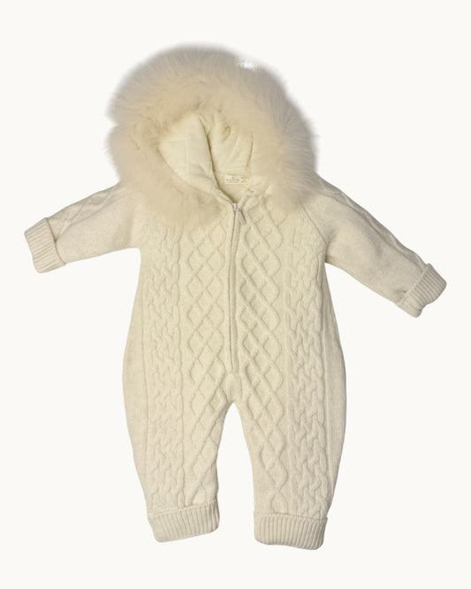 Baby Knitted Hooded Snowsuit
